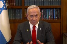 Benjaminas Netanyahu: paliaubos neprasidės, jei „Hamas“ nepateiks įkaitų sąrašo